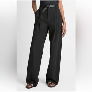 Vince Wide Leg Pant Women’s S Linen Black Pleated High Waist